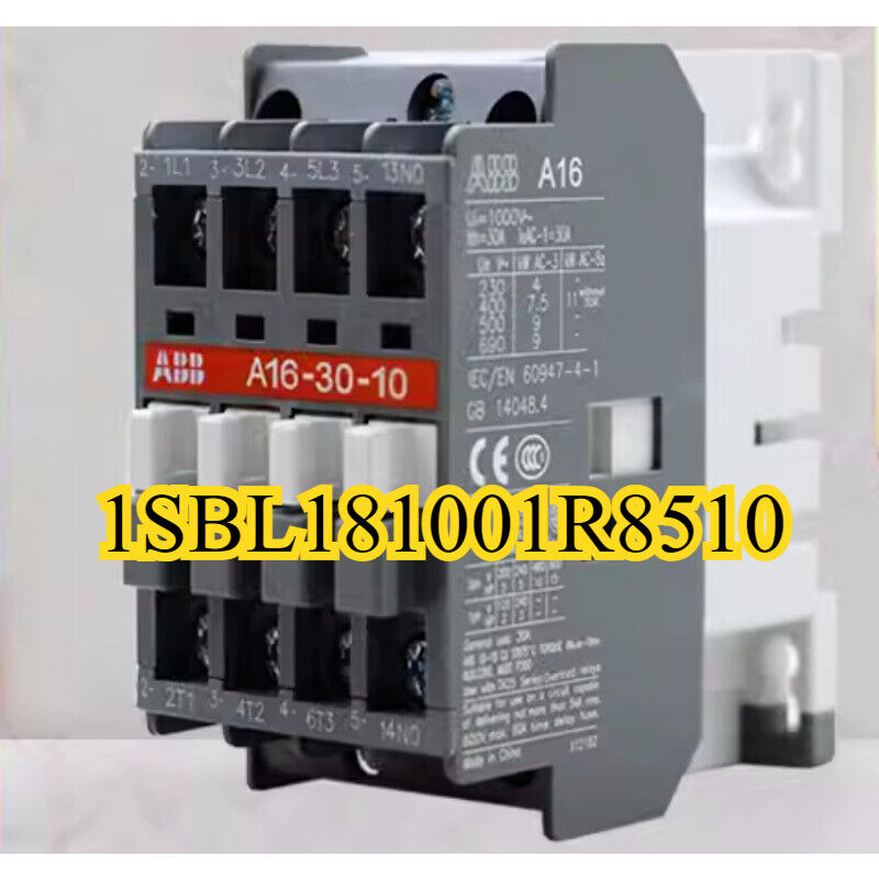 ABB A16-30-10 contactor. 1SBL181001R8510 industrial part for 24V, 110V/380V. Automation component.
