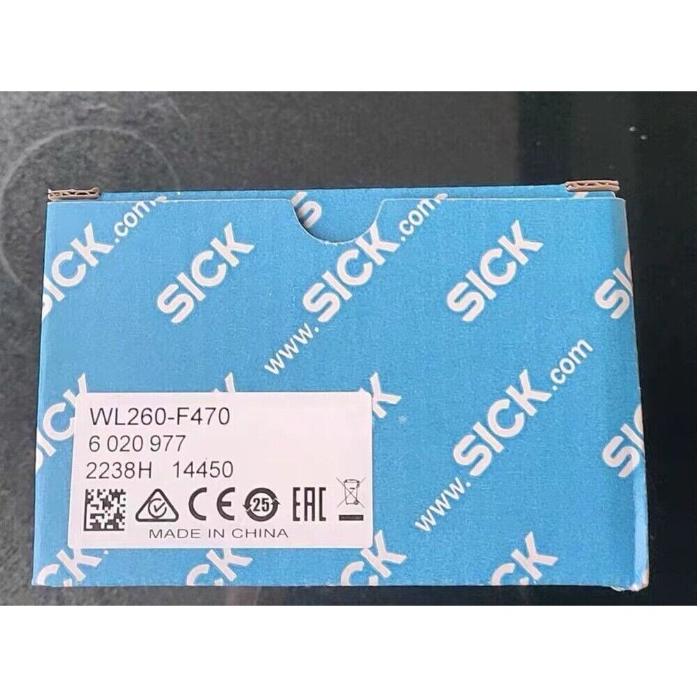 SICK WL260-F470 photoelectric switch product box, Made in China.