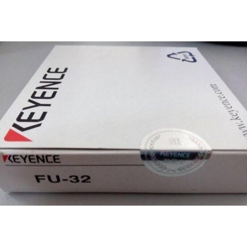 Keyence FU-32 Fiber Optic Sensor Box, New in Box, featuring brand logo and seal. www.keyence.com.