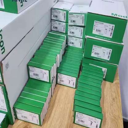 Schneider Electric industrial automation components, green boxes, BMEH582040 and other models