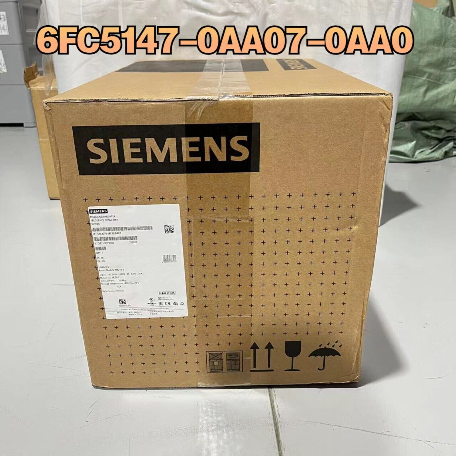 Siemens SINUMERIK 840C/840CE FAN INSERT COMPLETE 6FC5147-0AA07-0AA0, brown cardboard box, industrial automation part