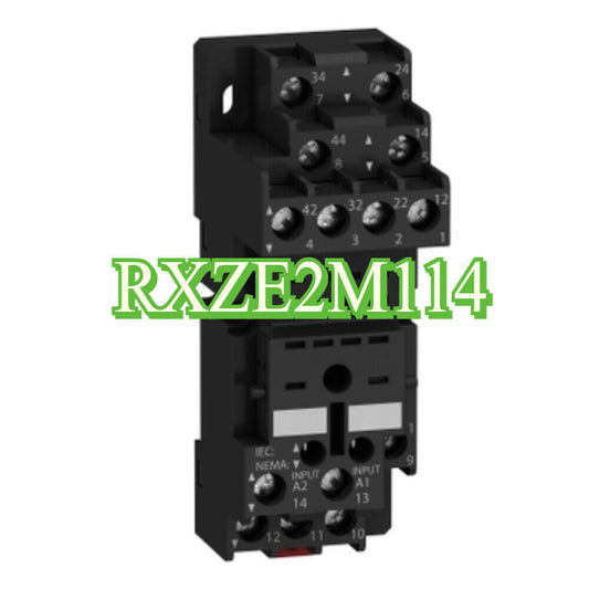 Schneider RXZE2M114 relay, black with text 'RXZE2M114'