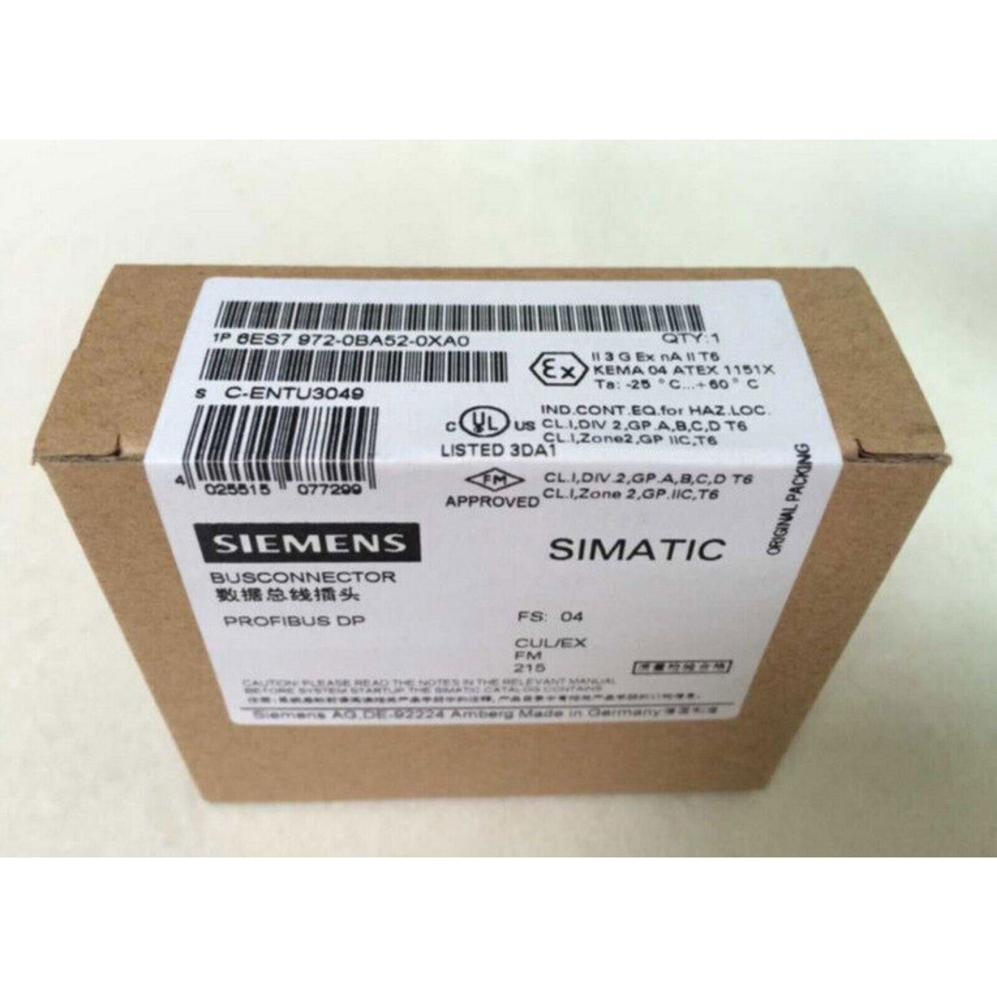 New In Box Siemens 6ES7972-0BA52-0XA0 6ES7 972-0BA52-0XA0 Bus Connector