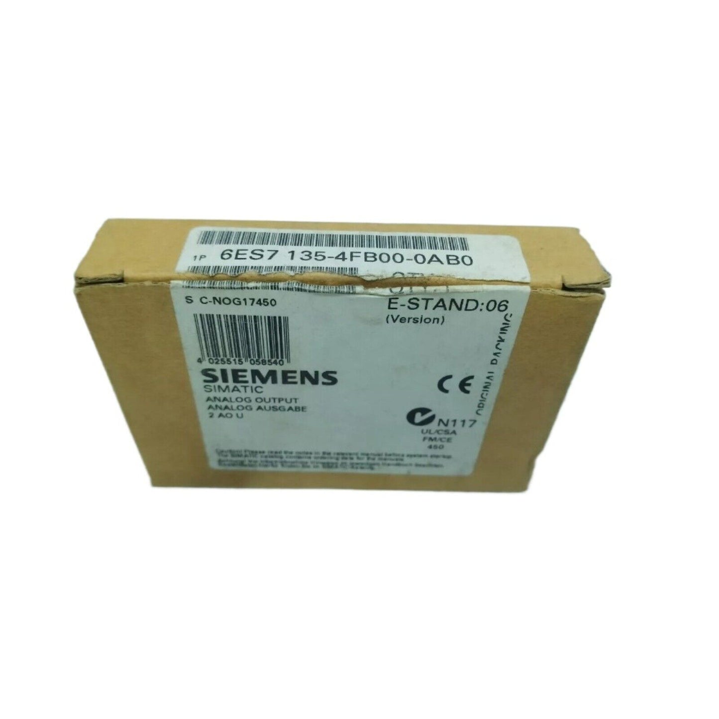 Siemens SIMATIC 6ES7135-4FB00-0AB0 Analog Output Module in Box