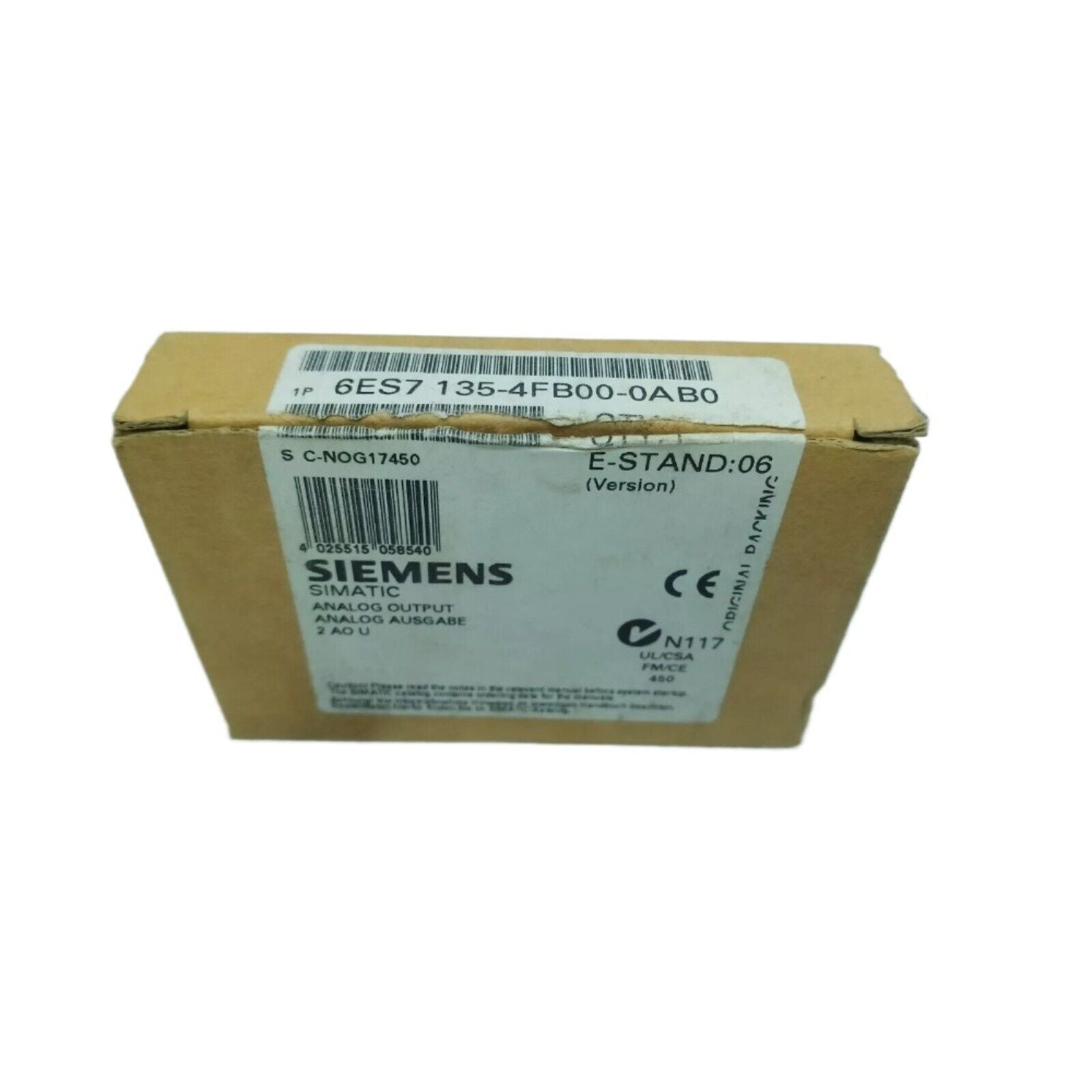 Siemens SIMATIC 6ES7135-4FB00-0AB0 Analog Output Module in Box