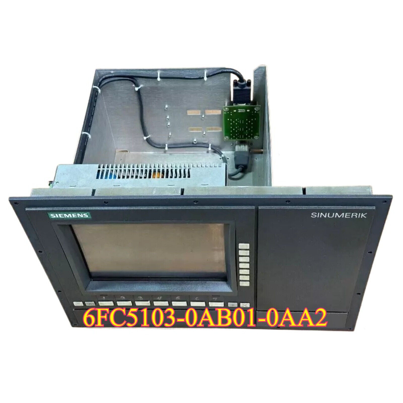 Siemens SINUMERIK 840C/840CE 19" PLC, model 6FC5103-0AB01-0AA2, industrial automation parts.