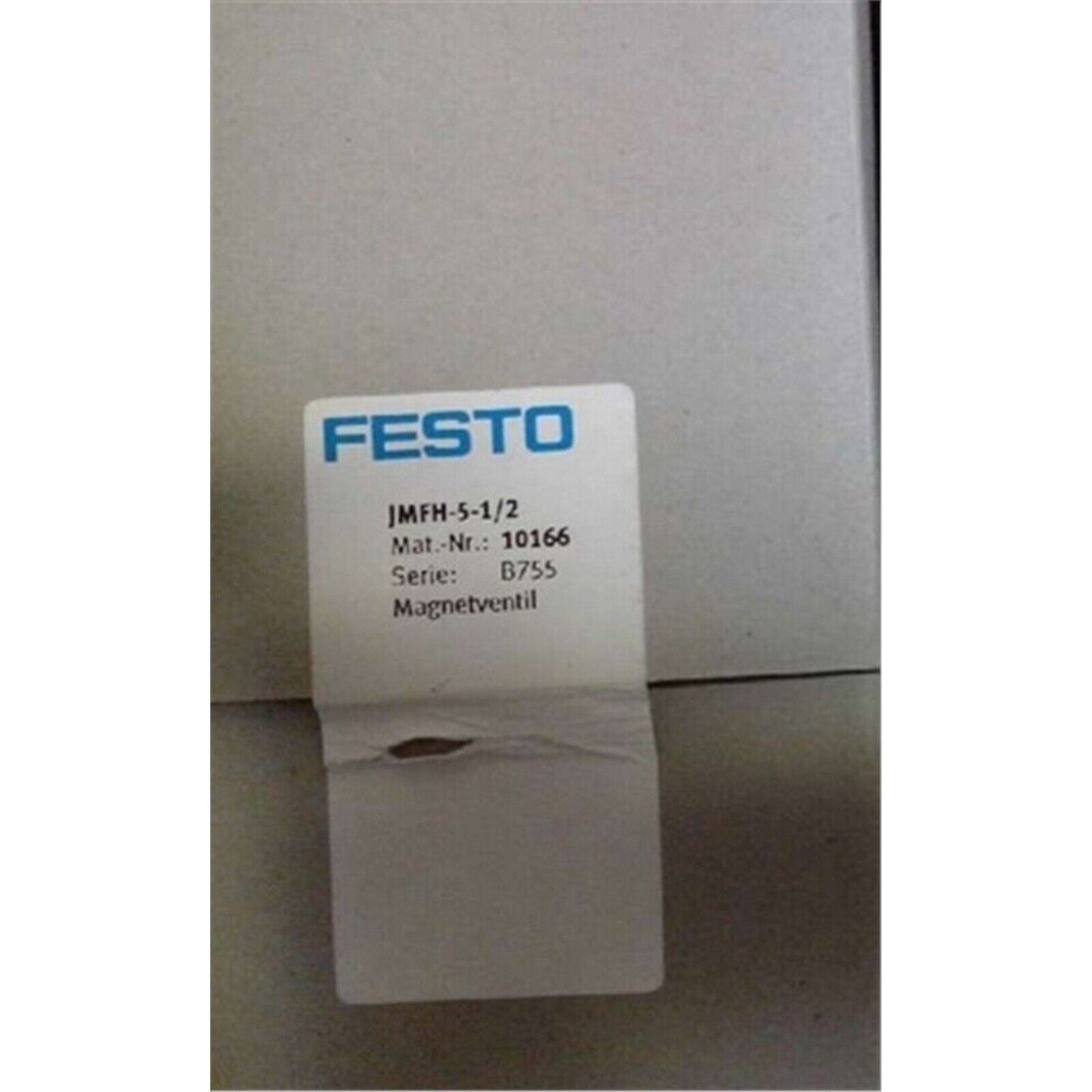 FESTO JMFH-5-1/2 Solenoid valve label, showing part number and series information.