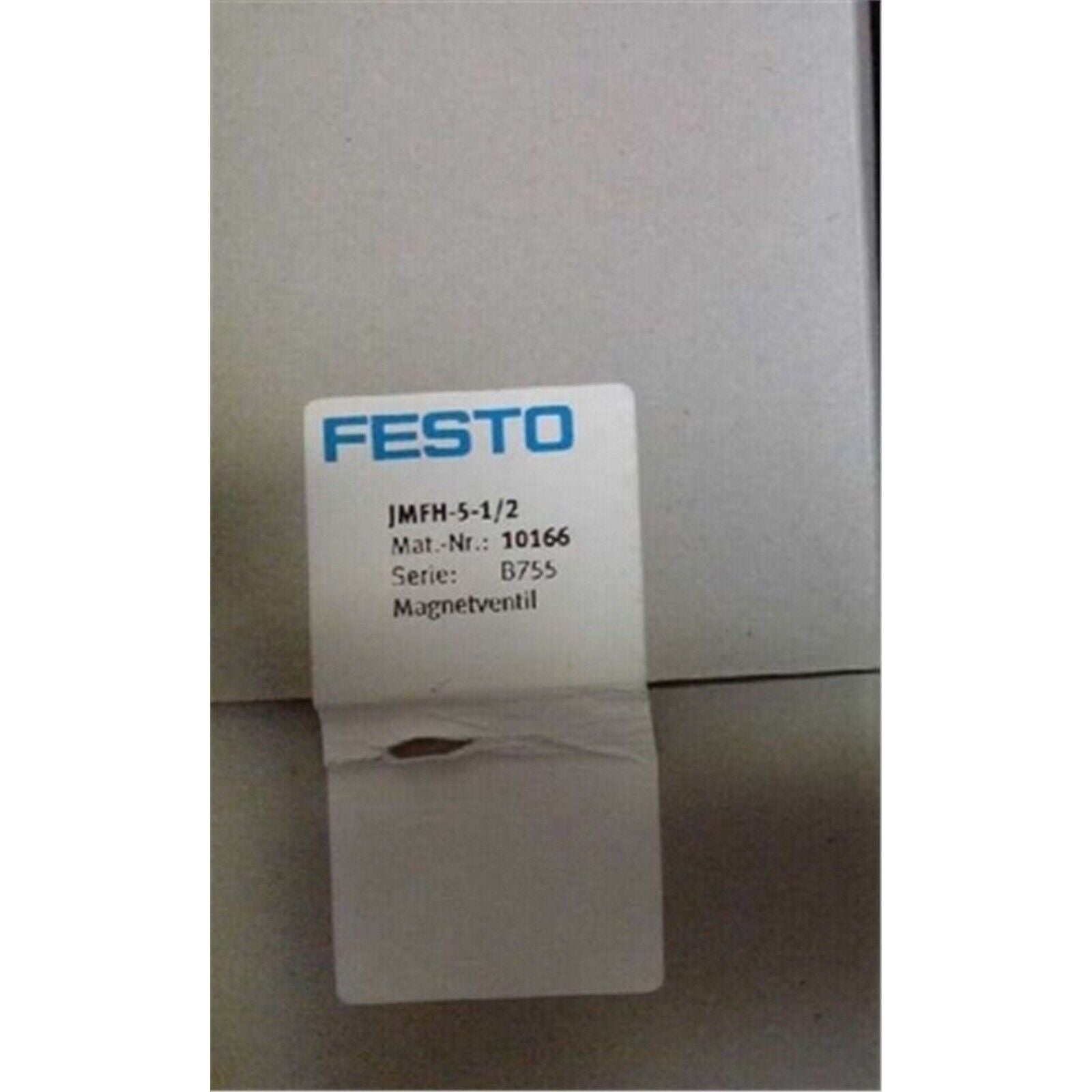 FESTO JMFH-5-1/2 Solenoid valve label, showing part number and series information.