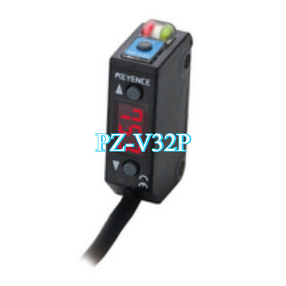 Keyence PZ-V32P sensor, black body with LED display, industrial automation part