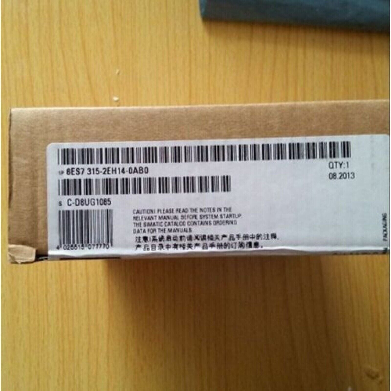Siemens S7-300 CPU 315-2 PN/DP 6ES7315-2EH14-0AB0 product box with barcode and specifications