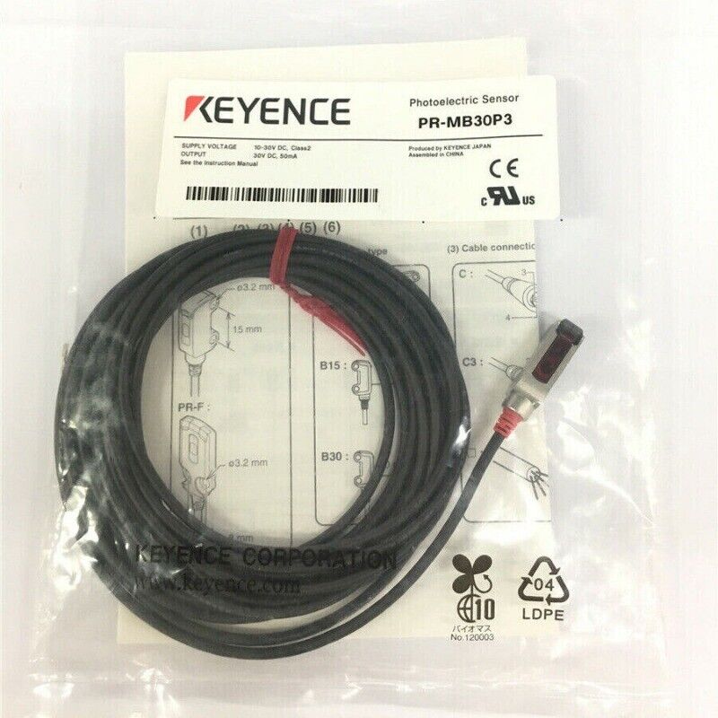 Keyence PR-MB30P3 Photoelectric Sensor with cable, industrial automation part