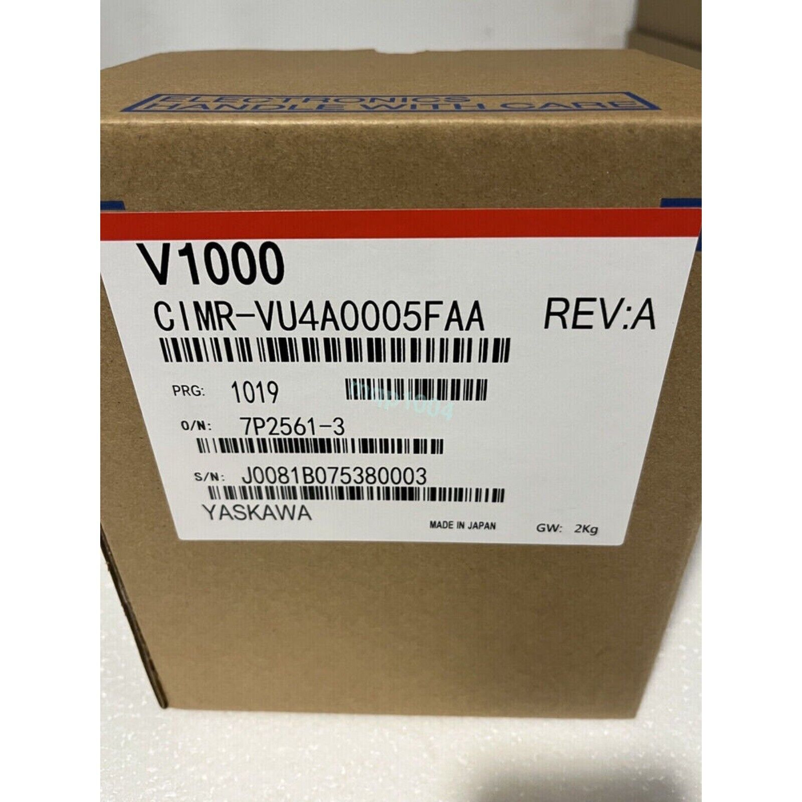 Yaskawa V1000 AC Drive box, model CIMR-VU4A0005FAA, new in box.