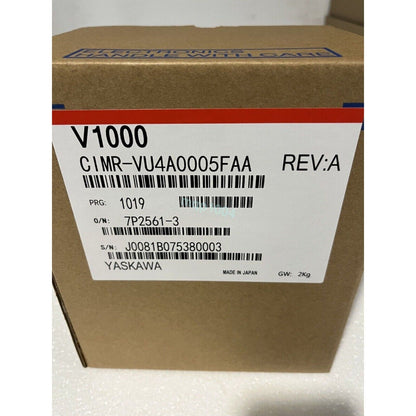 Yaskawa V1000 AC Drive box, model CIMR-VU4A0005FAA, new in box.