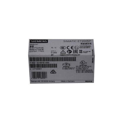 Siemens SIMATIC ET 200SP BaseUnit 6ES7 193-6BP20-0BB0 PLC Module packaging, industrial automation part