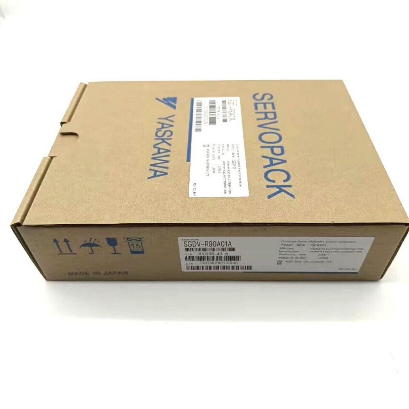 YASKAWA SGDV-R90A01A Servo Drive box, new in sealed packaging, industrial automation parts, Made in Japan.