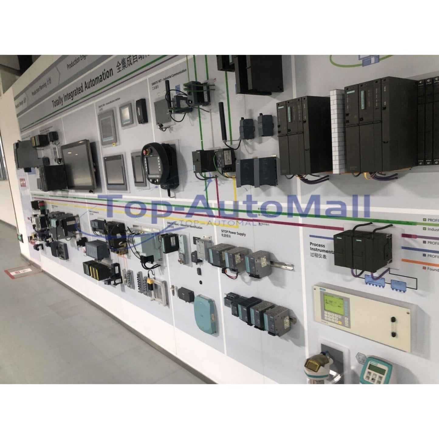 Siemens automation components at TopAutoMall, including Totally Integrated Automation solutions and SITOP.
