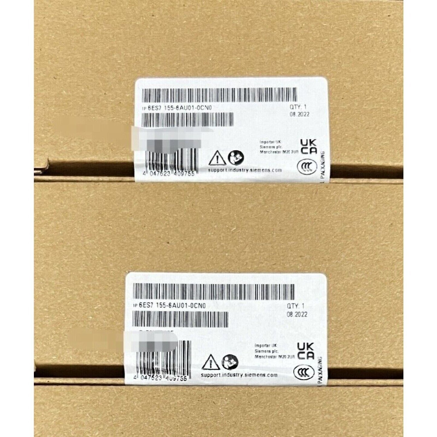 Siemens ET 200SP Interface Module label, 6ES7 155-6AU01-0CN0, QTY 1, manufactured 08/, industrial automation part