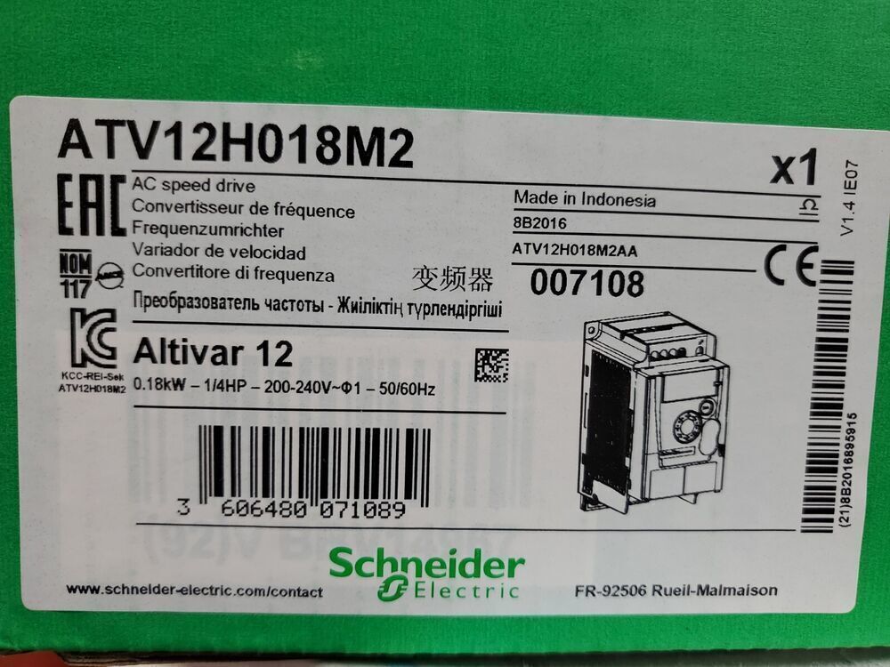 Schneider Electric ATV12H018M2 AC Speed Drive, Industrial Automation Part