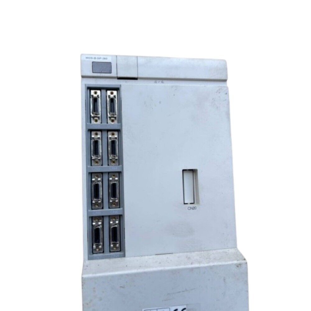 Mitsubishi MDS-B-SP-260 spindle drive unit, industrial automation component, gray color, ports visible.
