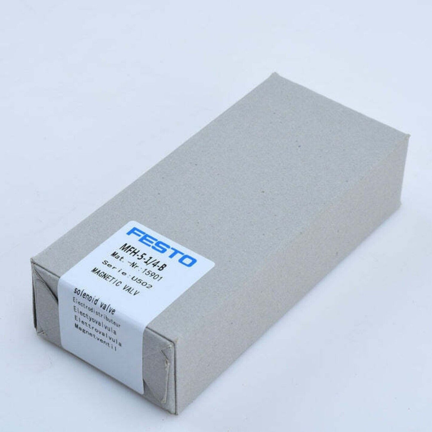 Festo MFH-5-1/4-B Solenoid valve in box, industrial automation part.