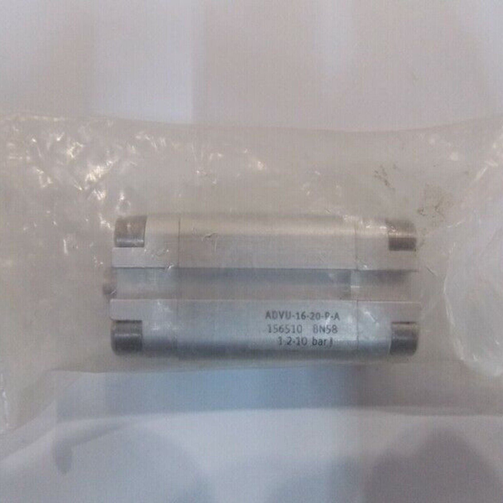 Festo ADVU-16-20-P-A 156510 compact air cylinder, industrial automation part, silver
