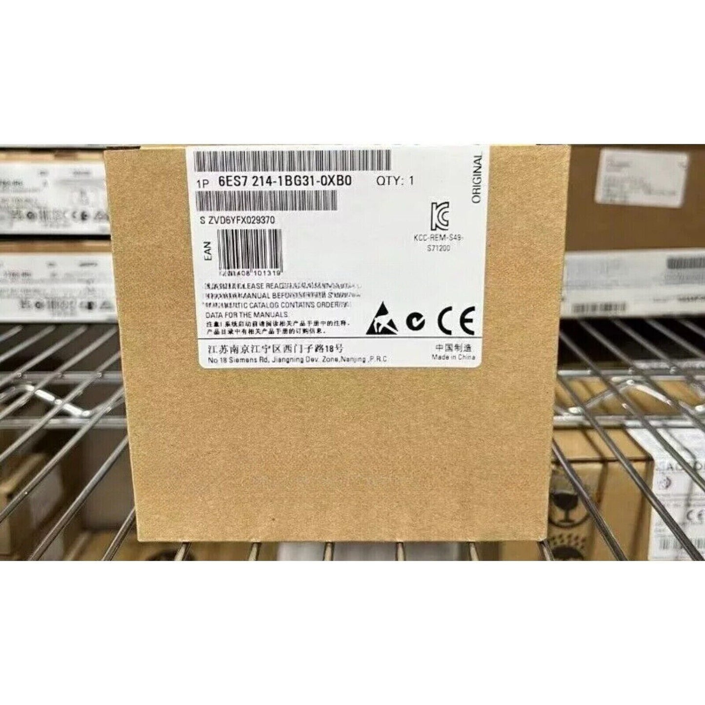 Siemens SIMATIC S7-1200 PLC box with part number 6ES7214-1BG31-0XB0