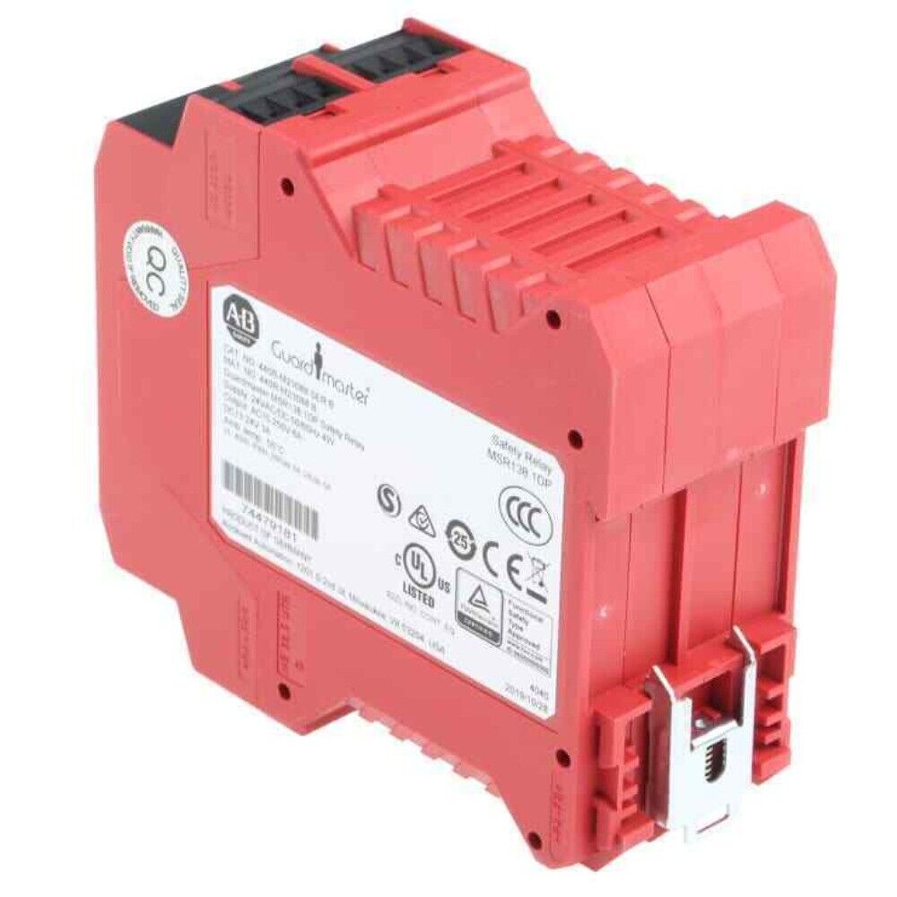 Allen-Bradley Guardmaster MSR138.1DP Safety Relay 24VAC/DC 4W, red industrial automation PLC module