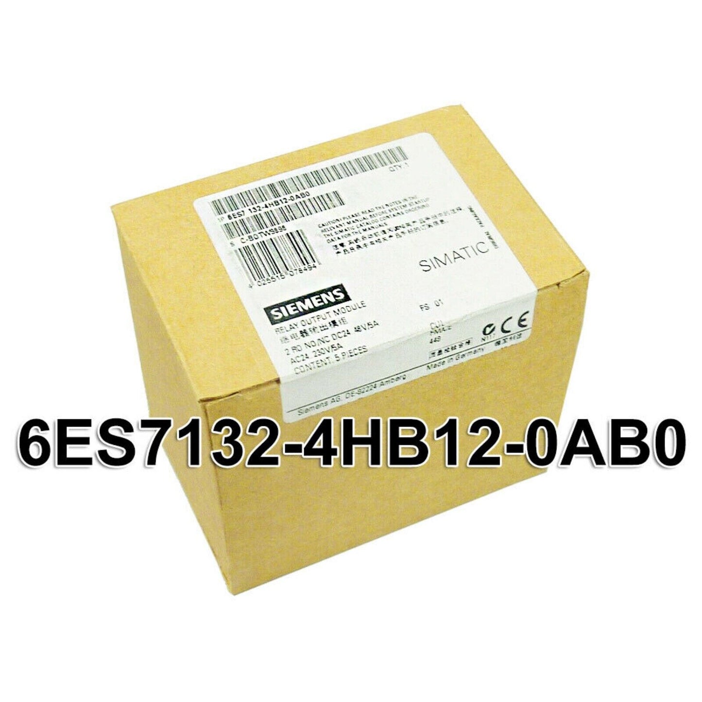 Industrial Communication | Siemens | 6ES7 132-4HB12-0AB0 6ES7132-4HB12-0AB0 DP 5 ELECTRON MODULES ET200S