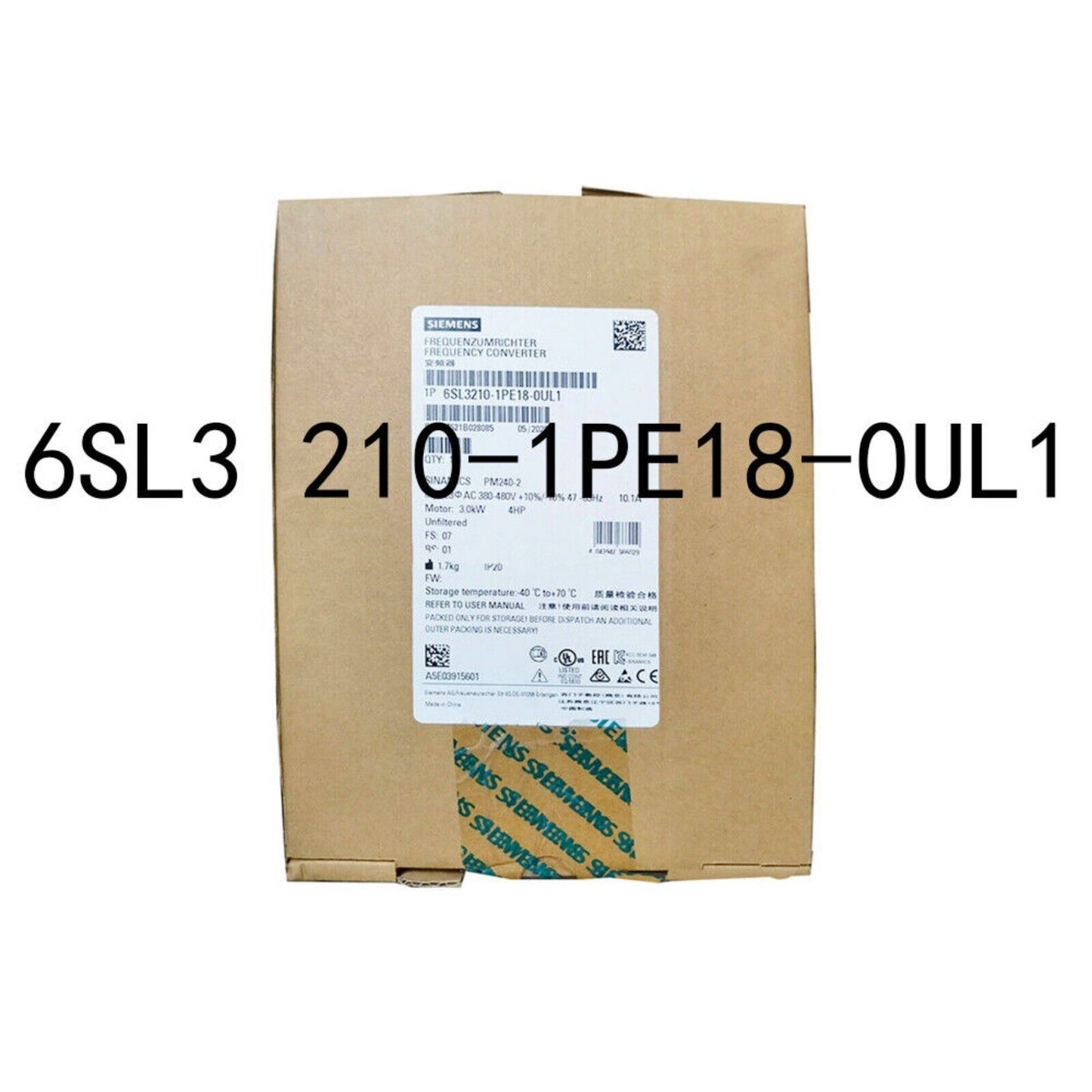 PLC | Siemens | 6SL3210-1PE18-0UL1 6SL3 210-1PE18-0UL1 SINAMICS POWER MODULE PM240-2