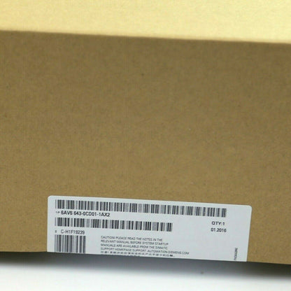 Siemens SIMATIC HMI panel box with model 6AV6 643-0CD01-1AX2, automation part, QTY:1 01.2016