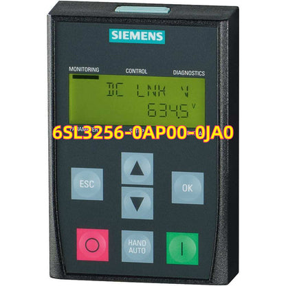 Siemens SINAMICS G120 door mounting unit, displaying DC LNK V 634.5, part number 6SL3256-0AP00-0JA0