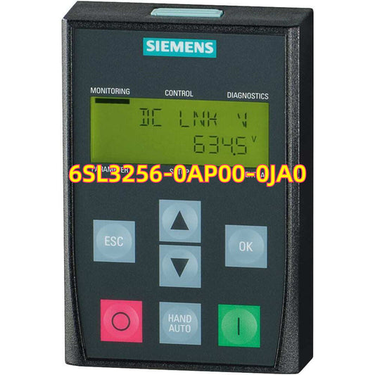 Siemens SINAMICS G120 door mounting unit, displaying DC LNK V 634.5, part number 6SL3256-0AP00-0JA0