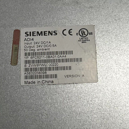Siemens ADI4 Interface Module with 6FC5211-0BA01-0AA4 part number, industrial automation component made in China.