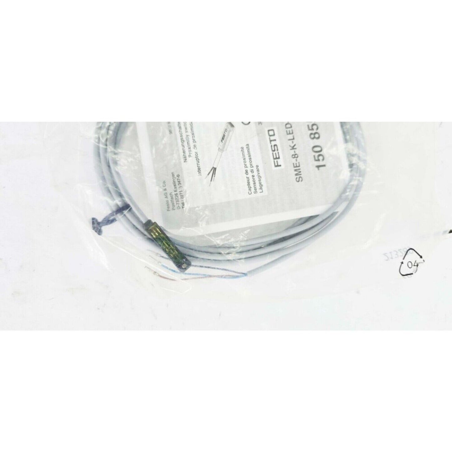FESTO SME-8-K-LED Proximity Switch, industrial automation sensor, with cable, part number 150 85, new