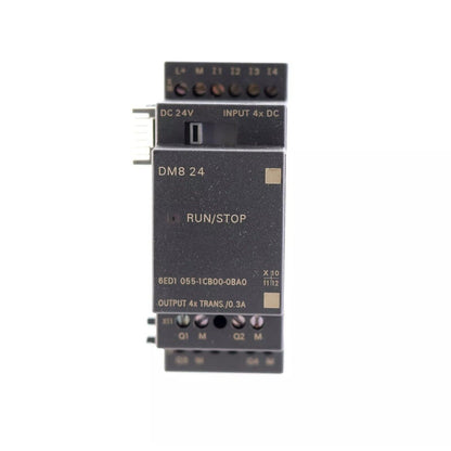 Siemens LOGO! DM8 24 Expansion Module, industrial automation component, DC 24V input and output.