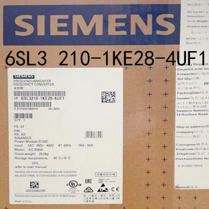 Siemens SINAMICS G120C frequency converter, 6SL3210-1KE28-4UF1, industrial automation part