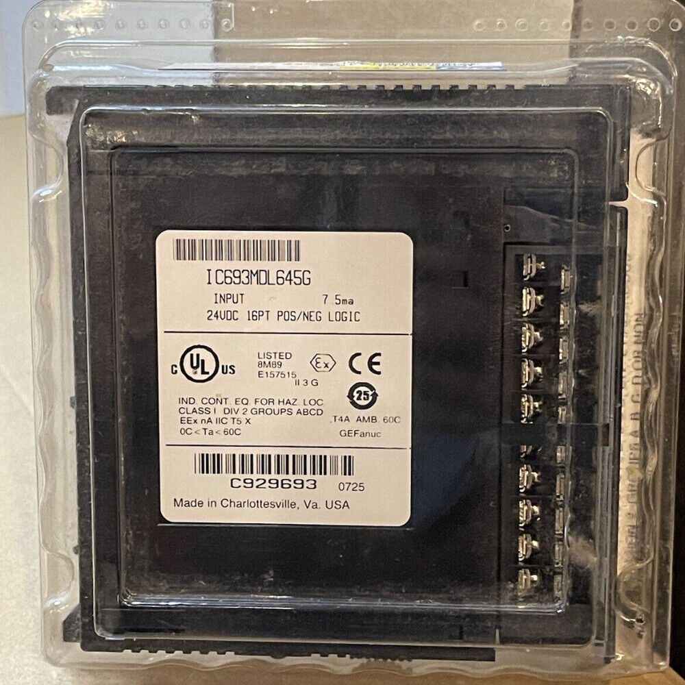 FANUC IC693MDL645G I/O Module, 24VDC 16PT POS/NEG LOGIC, new in box