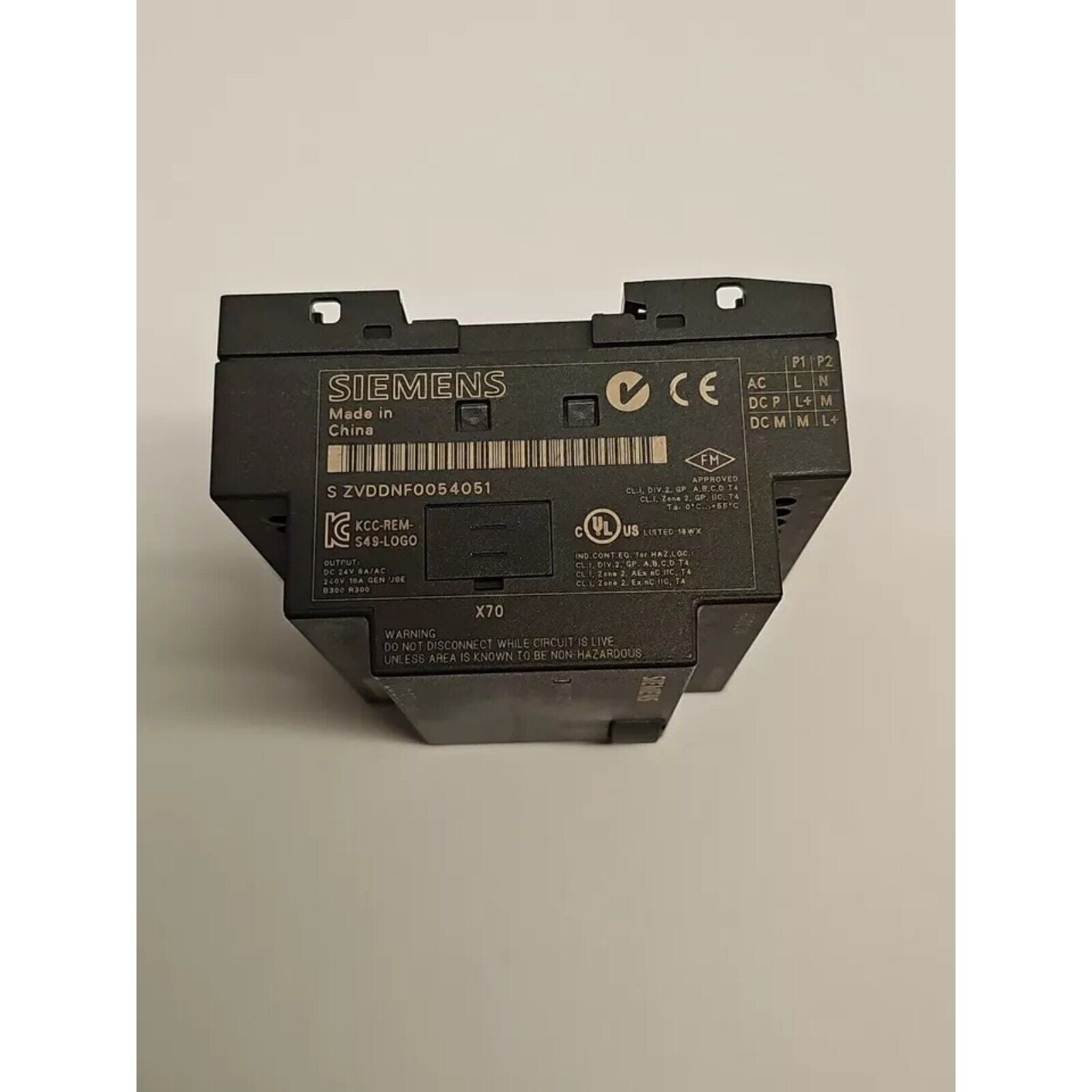 Siemens LOGO! S49-LOGO industrial automation component, AC/DC input, made in China, part number ZVDDNF0054051