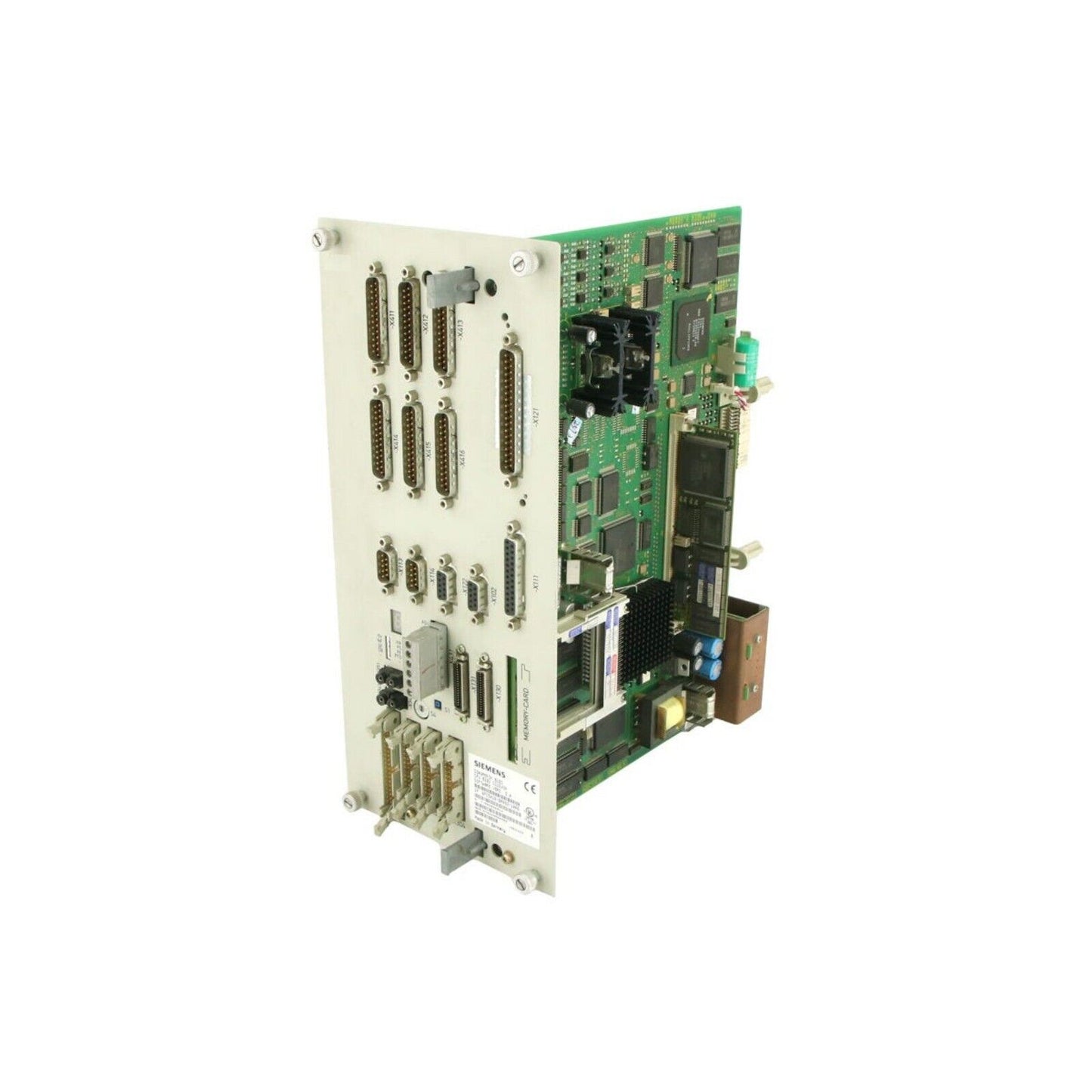 Siemens 6FC5410-0AX02-1AA0 SINUMERIK 810D CCU2 Module. Industrial automation part with multiple ports and circuit board.