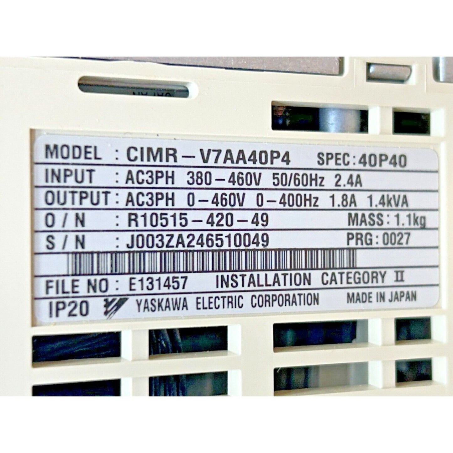 Inverter | YASKAWA | 1PCS New  CIMR-V7AA40P4 CIMRV7AA40P4