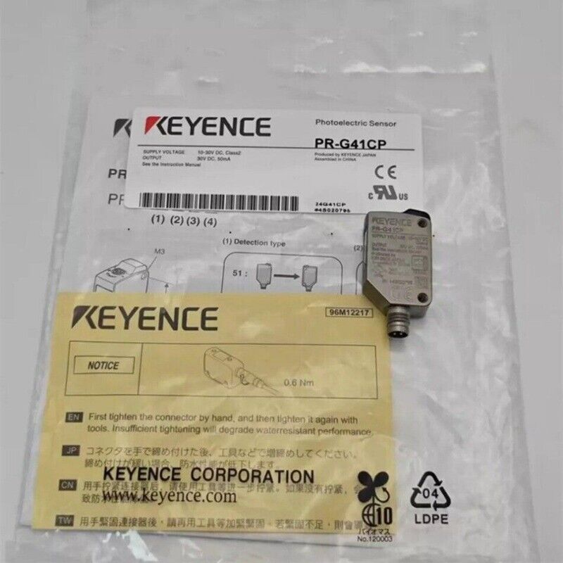 KEYENCE PR-G41CP Photoelectric Sensor, industrial automation part, new in box.
