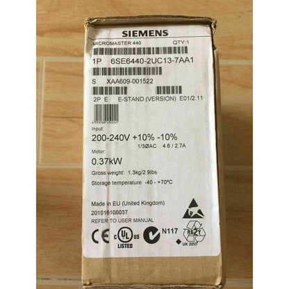 Siemens MICROMASTER 440 6SE6440-2UC13-7AA1 PLC Box, industrial automation part