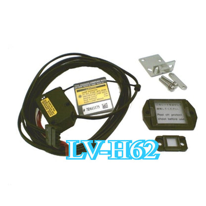 Keyence LV-H62 Laser Sensor Kit - New in Box, includes sensor, cables, mounting bracket, and protective sheet.