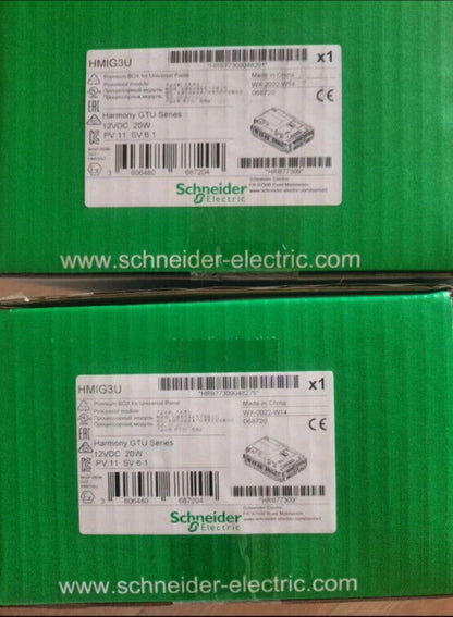 Schneider Electric HMIG3U HMI in box. Industrial automation part, Harmony GTU series.