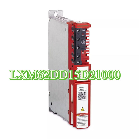 Schneider Electric Lexium 62 LXM62DD15D21000 servo drive module, EtherCAT, 1.5A continuous, red and grey housing