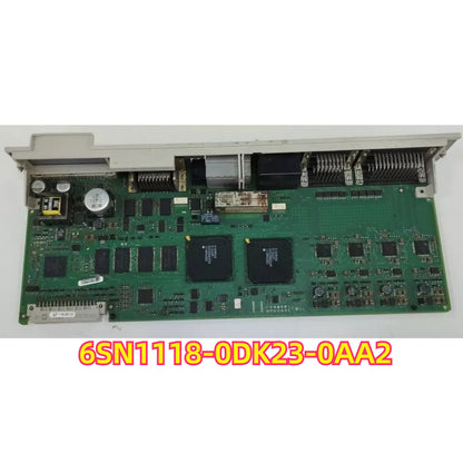 Siemens SIMODRIVE 611 Universal 6SN1118-0DK23-0AA2 control module, rack-mounted, green circuit board