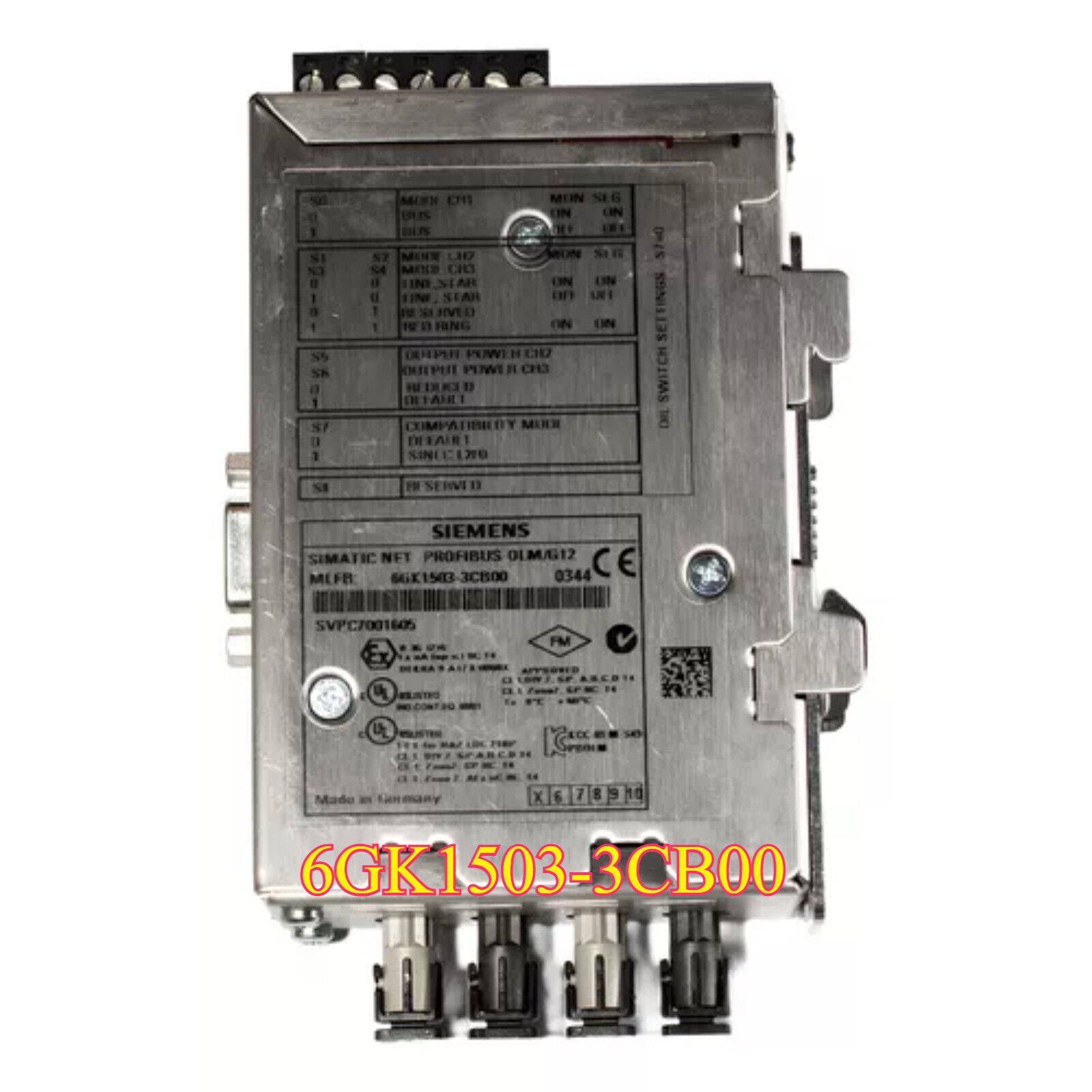 Siemens SIMATIC NET PROFIBUS OLM/G12 PLC Module 6GK1503-3CB00, Industrial Automation Part