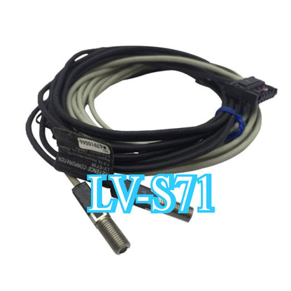 KEYENCE LV-S71 Laser Sensor. New industrial automation part with cables and connector.