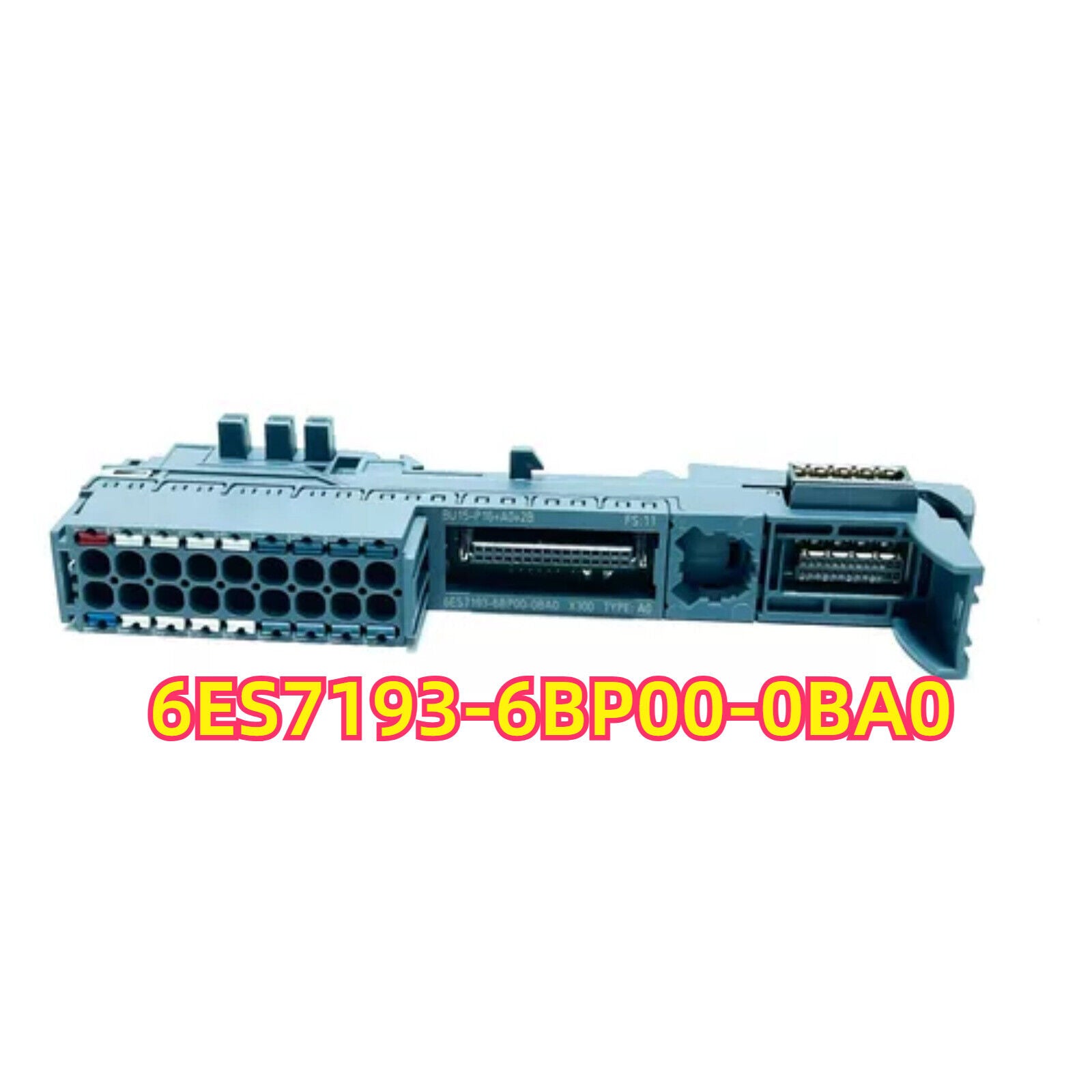 SIMATIC ET 200SP BaseUnit 6ES7193-6BP00-0BA0, blue-gray plastic housing, push-in terminals, Siemens