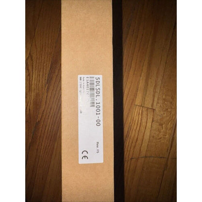B&R 5DLSDL.1001-00 Safety Module label. Industrial automation part, product code visible, CE marking, Rev F5.